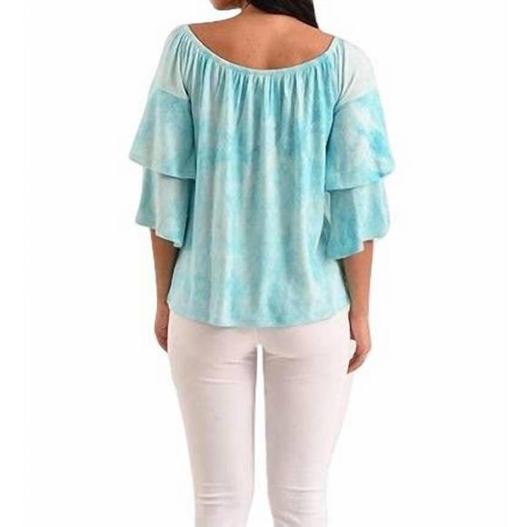 NEW FRENCH KYSS hailey tie dye kashmira top in blue - Picture 3 of 3